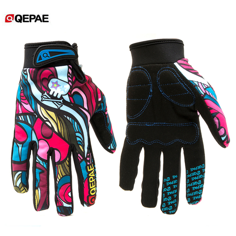 Qepae Full Finger Sports Gloves Bicycle Gloves Anti-Slip Bike Cycling Riding Gloves for Women/Men Skiing Motorcycle Motorbike ► Photo 1/6