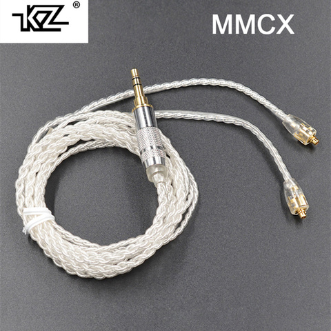 Hot KZ / TRN MMCX Cable Silver Plating Cable Upgraded Cable Replacement Cable Use For Shure SE535 SE846 UE900 DZ9 DZX ► Photo 1/4