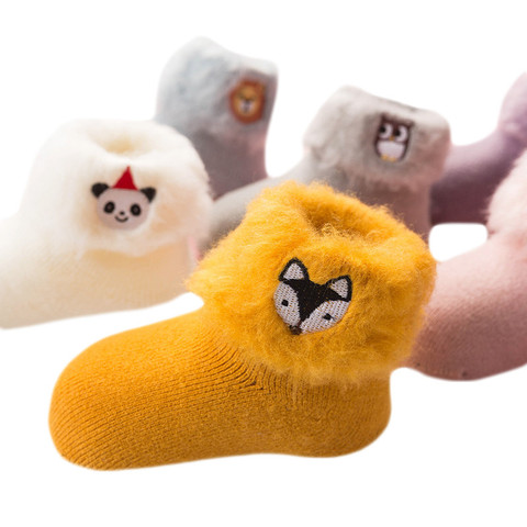 Lawadka Socks for Baby 3D Embroidery Cartoon Newborn Baby Socks Winter Warm Thick Infant Girls Boys Socks for Babies ► Photo 1/6