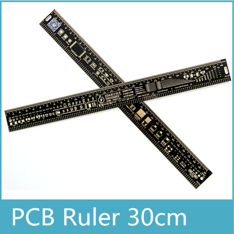 30cm Multifunctional PCB Ruler EDA Measuring Tool Black ► Photo 1/4