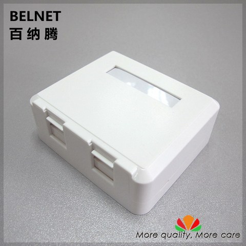Simple desktop JB dual-port empty panel ethernet cable junction box Any combination blank panel for RJ45 RJ11 splitter AMP-mount ► Photo 1/1