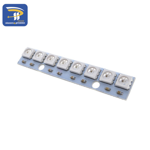 8 channel WS2812 WS2812B WS 2811 5050 RGB LED Lamp Panel Module 5V 8 Bit Rainbow LED Precise for Arduino ► Photo 1/6