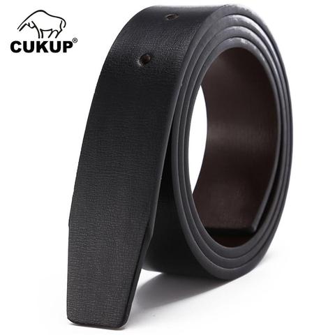 CUKUP Men's Grain Quality 2nd Layer Both Sides Use Leather Belt Pin & Smooth Style Belts for Men Without Buckle LUCK16 ► Photo 1/6