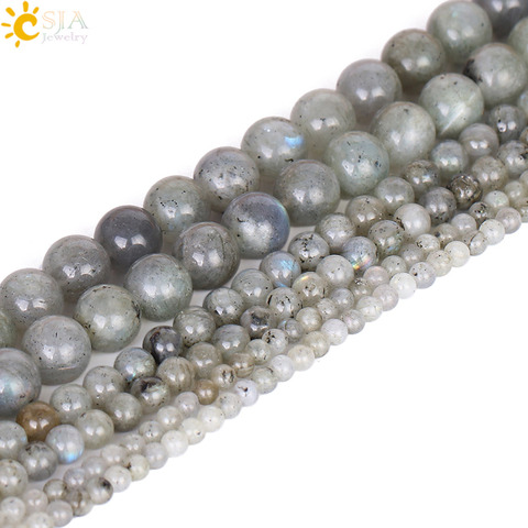 CSJA 8mm Natural Round Labradorite Spectrolite Loose Beads for Women DIY Beadwork Handcrafted Necklaces Bracelets Jewelry F197 ► Photo 1/6