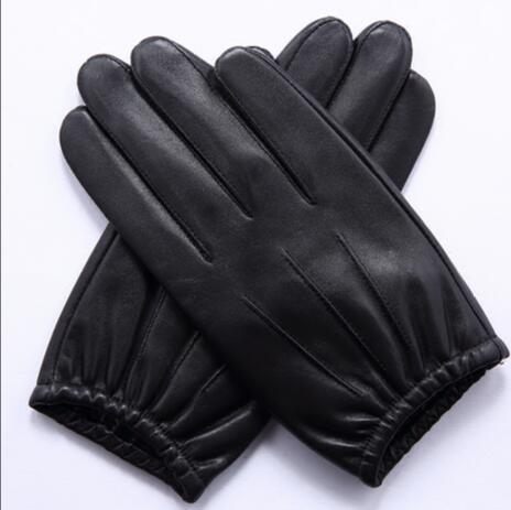 100% Sheep Skin Touch Screen Men Gloves Classic Style Pure Genuine Leather Gloves For Winter Men's Smart Phone Gloves ► Photo 1/2