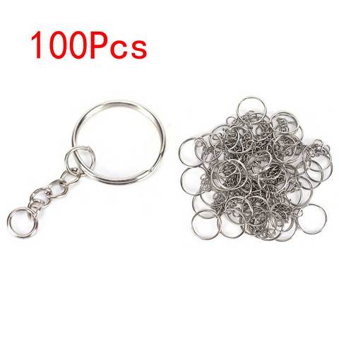 100pcs 25mm Key Chains Tags Accessories Rings Plated Steel Round Split Ring for Pet Id Tags Pet Dog Cats Tag Collar Accessories ► Photo 1/3