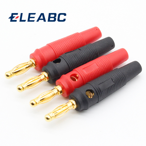 4pcs New 4mm Plugs pure copper Gold Plated Musical Speaker Cable Wire Pin Banana Plug Connectors ► Photo 1/5