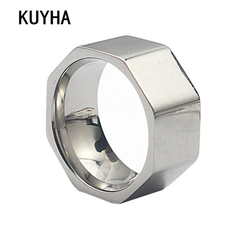 Finger Ring Stainless Steel Ring Women Fashion Jewelry Ring Best Present Wide Silver Color Irregular Ring for Women ► Photo 1/6