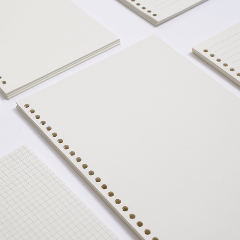 45 or 60sheets A4 30 holes, A5 20 holes, B5 26 holes woodfree paper, lined/check/blank loose leaf paper ► Photo 1/6