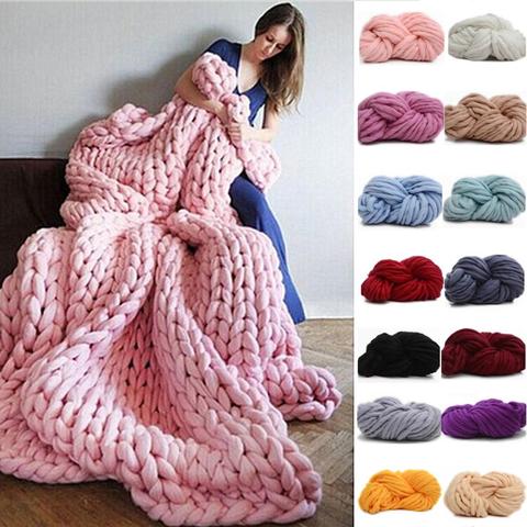 Super Chunky Yarn Chunky Knit Yarn For Hand Knitting Blankets Super Thick  Warmth DIY Knitting Giant