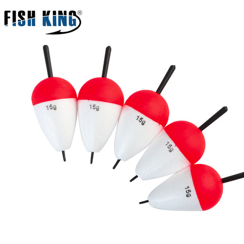 FISH KING Fishing Float Tube 10pcs/lot 15g Foam Float Boias De Esca Flotador Bobber Fishing Light Stick For Fishing Tackle ► Photo 1/6