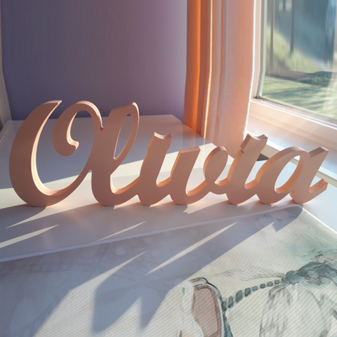 Custom Personalized Wooden Name Signs, Decorated Wooden Letters For Wall