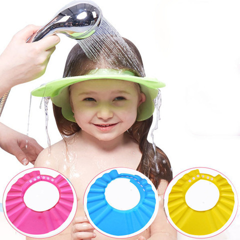 Buy Online 1pc Baby Shower Cap Reusable Waterproof Bath Hat Teen Girl Shower Haircut Cap Boy Shampoo Cap Dropshipping Wholesale Promotion Alitools