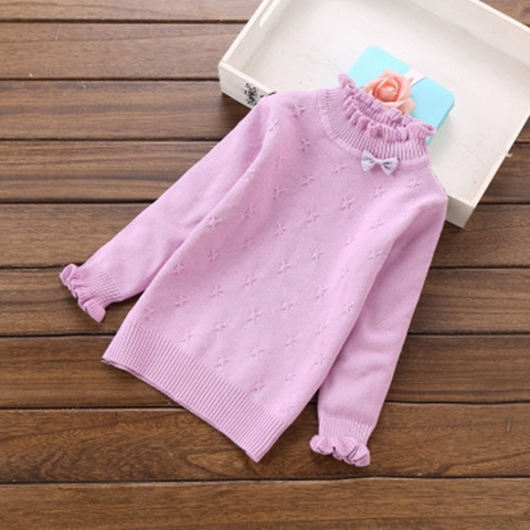 2022 New autumn and winter girls' sweaters cotton fashion children clothing children cotton sweaters 2-14years  child ► Photo 1/2