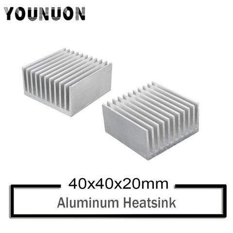 10Pcs YOUNUON 40mm heatsink 40x40x20mm LED Aluminum Heatinks CPU GPU Card Cooling Cooler Heat Sink Heatsink ► Photo 1/6