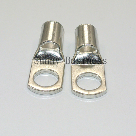 10PCs  Bolt Hole Tinned Copper Cable lugs Battery Terminals 35mm 2AWG Wire terminals connector SC35-6 ► Photo 1/3