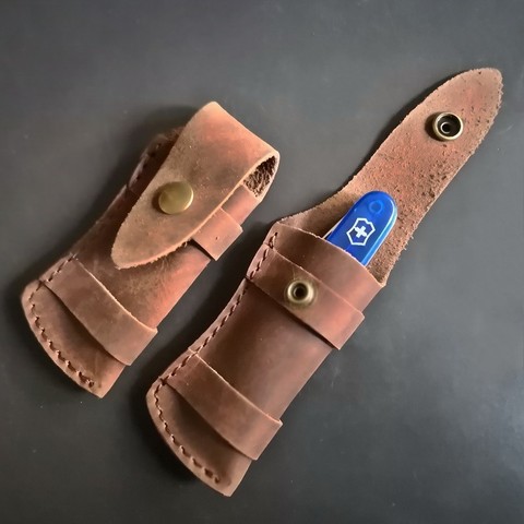First Layer Leather Knife Cover  Scabbard Browning Triple Blade Fold Outdoor EDC High Quality Tool Pliers Clamp Case Pouch ► Photo 1/6