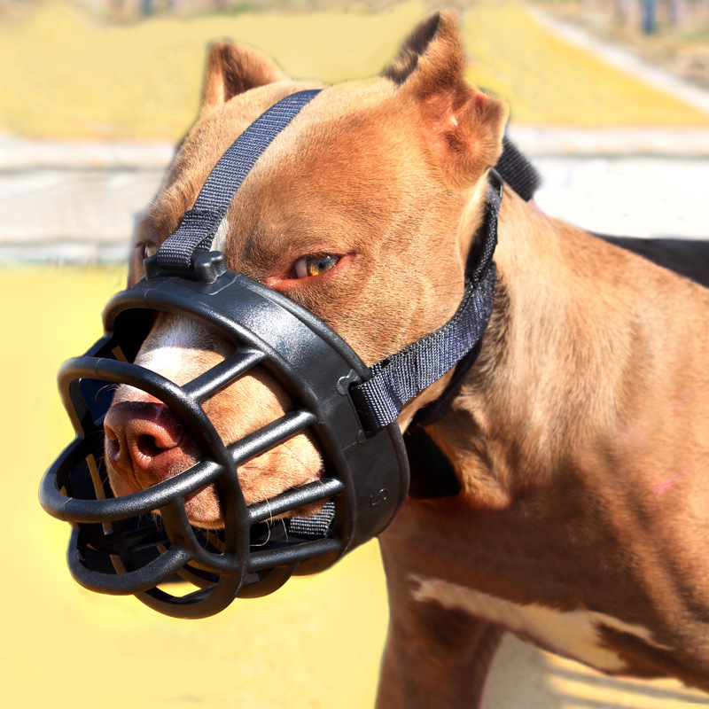 Holapet® Soft Silicone Dog Muzzle Adjustable Mouth Mask Anti Bark Bite Training 