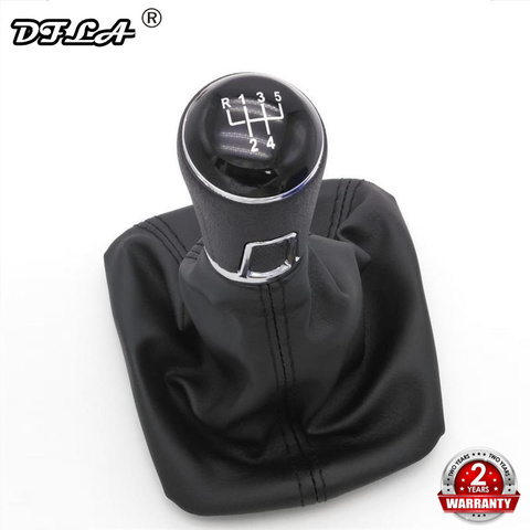 For Skoda Octavia A7 MK3 2013 2014 2015 2016 2017 Car-Styling 5 Speed Car Gear Stick Shift Knob With Leather Gaitor  ► Photo 1/1