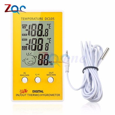 Mini LCD Digital Thermometer Hygrometer Temperature Humidity Meter Probe C/F Meteo Weather Station Forecast for Indoor Outdoor ► Photo 1/5