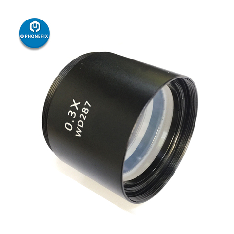 WD287 WD177 0.5X 1.0X 2.0X Microscope Auxiliary Lens for Trinocular Stereo Microscope Auxiliary Objective Lens Barlow Lens ► Photo 1/6