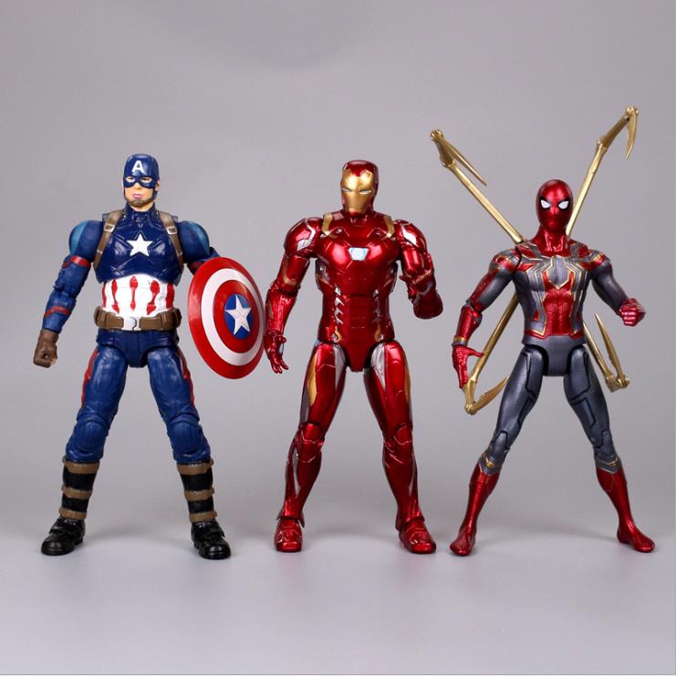 Avengers Marvel Action Figures Toys Lighting Infinity War Thanos Figure PVC 