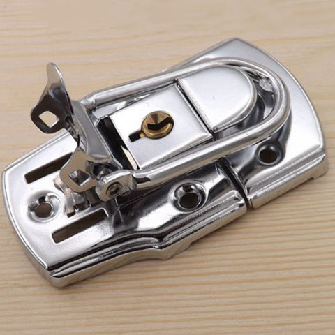 High Quality Chrome Toggle Latch lock With Key Metal Hasp buckle for tool box case Suitcase tool Hardware ► Photo 1/6