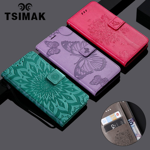Tsimak Flip PU Leather Case For Motorola Moto G9 Play G8 Power Lite G7 Plus Wallet Phone Cover Coque ► Photo 1/6