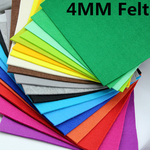 1PC 30*30 Nonwoven Fabric Felt DIY Sewing Toys Crafts Gift Solid Color Polyester Nonwoven Felt 4MM Thickness Home Decoration ► Photo 1/6