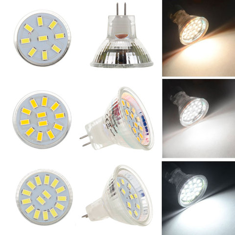 LED Bulb MR11 AC/DC12V 24V GU4 120LM 240LM LED Bulb 9LED 12LED 15LED 5730 SMD Warm/Cold/Neutral White Lamp Replace Halogen Light ► Photo 1/6