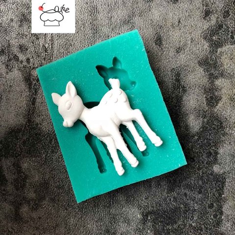 Aouke Small Sika Deer Silicone Decorating Molds Cake Silicone Mold Sugarpaste Candy Chocolate Gumpaste Clay Mould ► Photo 1/4