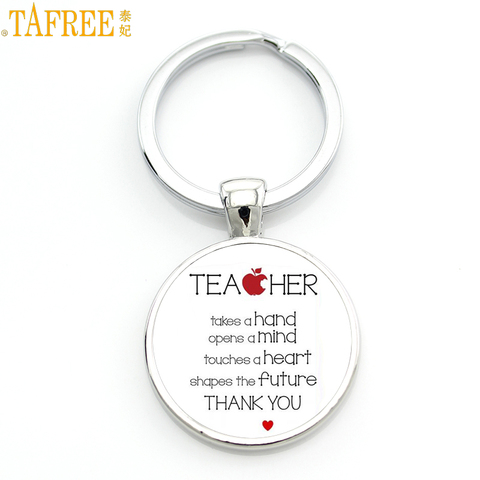 TAFREE 2017 new teachers gifts great teacher keychain teaching is a work of heart key chain ring holder men women jewelry CT671 ► Photo 1/5