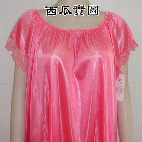Free Shipping 2022 New Women's Summer Extra Large Size Ice Silk Nightgown Multiple Colour Short Sleeve sleepwear Homewear Dress ► Photo 1/6