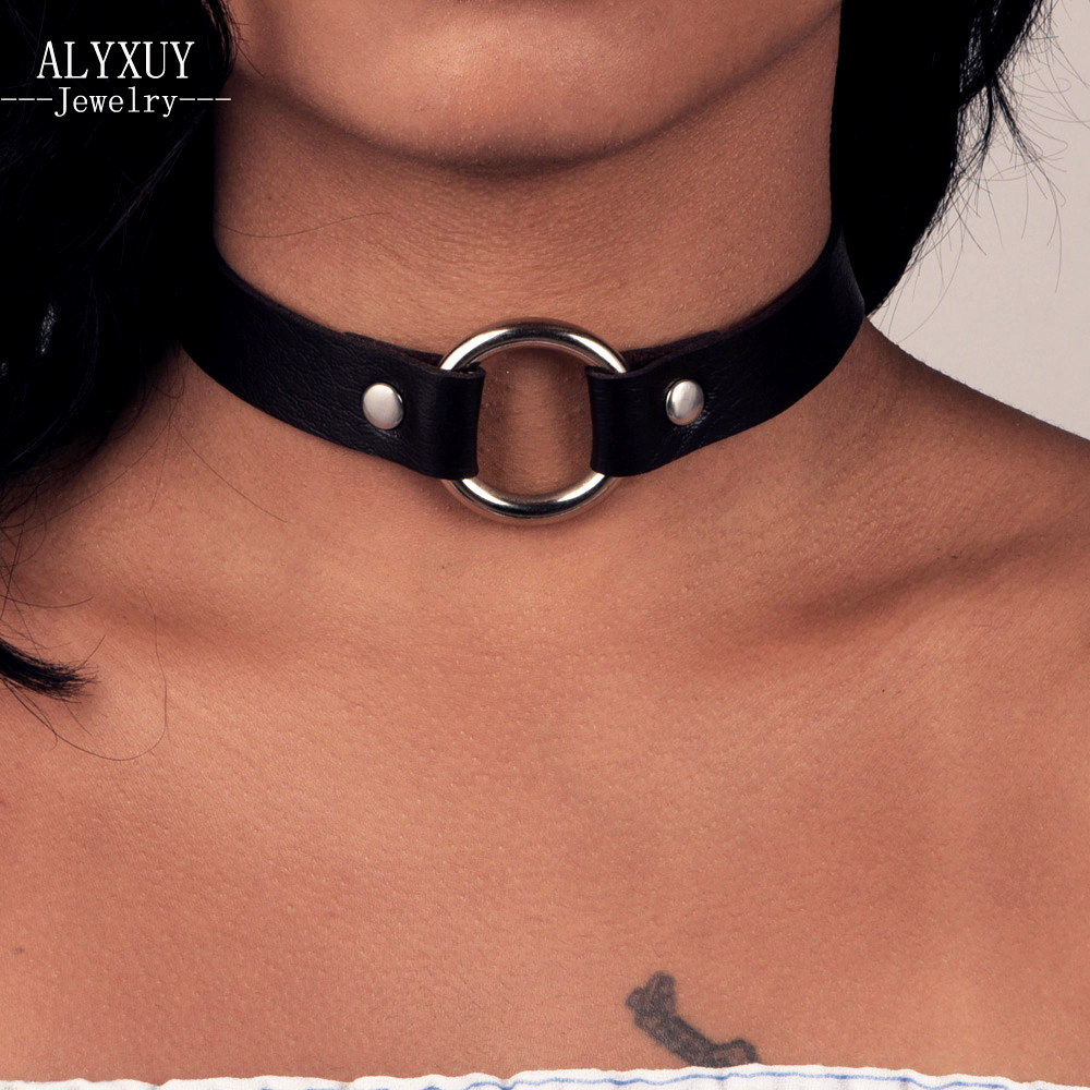 Fashion jewelry round leather choker gift for women girl N1869 - Price history & Review | AliExpress Seller - just my best | Alitools.io