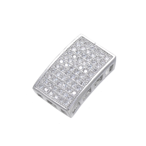 New Special designed multi-row Hole Square-shape bracelet Spacer Connector long necklace Components charms ends Tube beads ► Photo 1/6