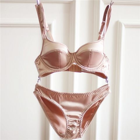 Europe Sexy Nude Bras Set Delicate Invisible Converible Push-up