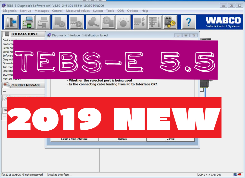 2022 Multilingual wabco Diagnostic Software Wabco TEBS-E 5.50+new Activator ► Photo 1/4