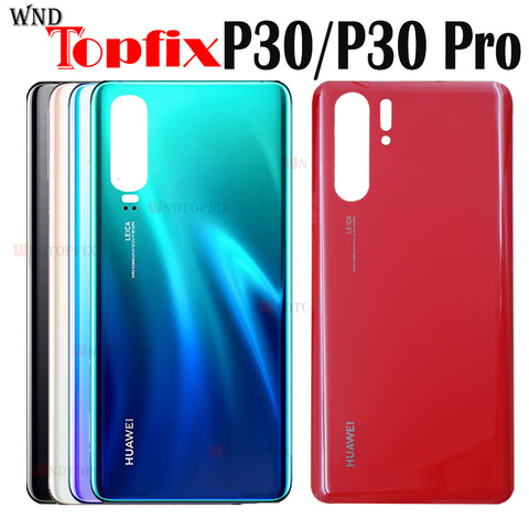 For Huawei P30 ELE-L09 L29 Back Battery Cover Rear Glass Door Housing Case For Huawei P30 Pro VOG-L04 Battery Cover With Glue ► Photo 1/6