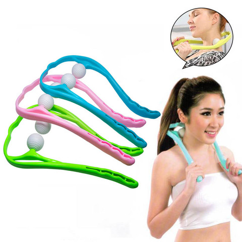 Neck Massager Therapy Neck and Shoulder Dual Trigger Point Roller Self- Massage