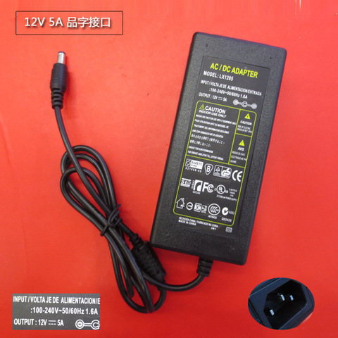 LX1205 12V5A LED Drive AC 100V-240V 12V 5A 60W LED strip Lighting Transformers power adapter Power Supply for Imax LED 5050 2835 ► Photo 1/6
