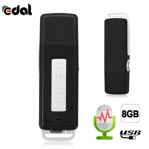диктофон Mini 8GB USB Pen Flash Drive Disk Digital Audio Voice Recorder 2 in 1 70 Hours Portable Mini Recording Dictaphone ► Photo 1/6