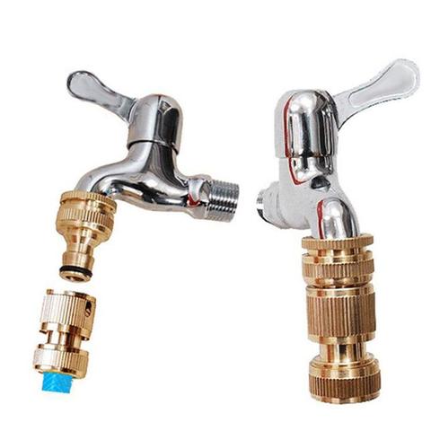 Quick Connect Fitting Pipe Brass Faucets Standard Connector Washing Machine L&6