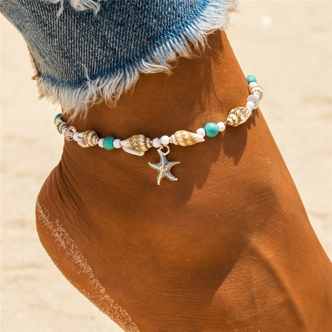 New Shell Beads Starfish Anklets for Women Beach Anklet Leg Bracelet Handmade Bohemian Foot Chain Boho Jewelry Sandals Gift ► Photo 1/6