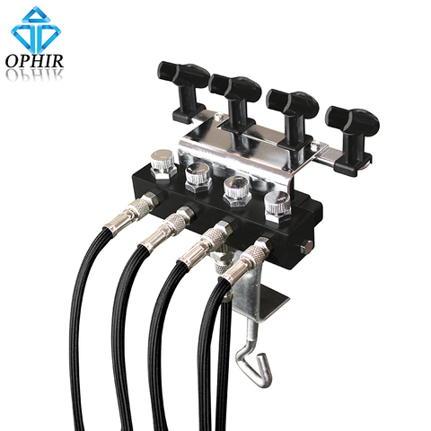 OPHIR 4-Airbrush Holders and 5x 1/8 & 1/8 Air Hose Splitter Set Adjustable Holder for Airbrushing Art&Cake Paint _AC121+AC024-5x ► Photo 1/6