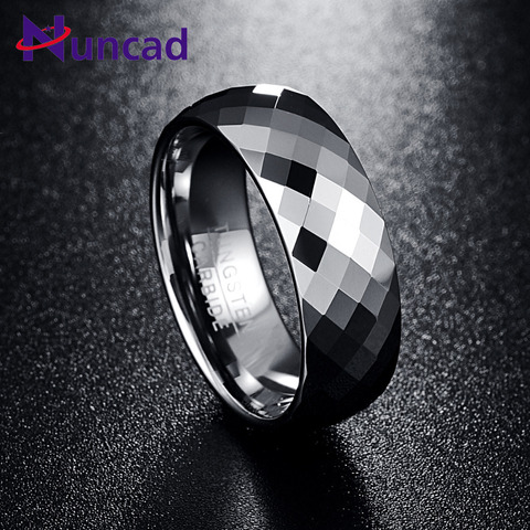 Nuncad Men's 7.5mm Multi-faceted High Polished Domed Tungsten Carbide Wedding Band Rings For Men Comfort Fit Size 7-12 ► Photo 1/5