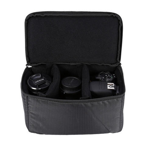 Black DSLR Partition Padded Camera Bag Insert Case Divider Waterproof built-in Insert Camera Bag ► Photo 1/6
