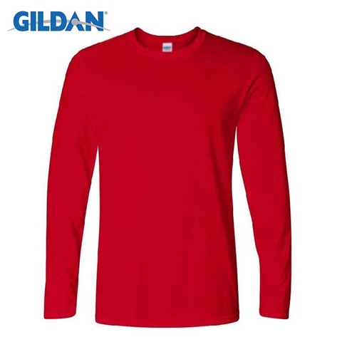 Gildan Brand Men's Long Sleeve T-shirts Spring Autumn Casual O Neck T Shirt 2022 New Fashion Fitness Tops&Tees Homme Camisetas ► Photo 1/6