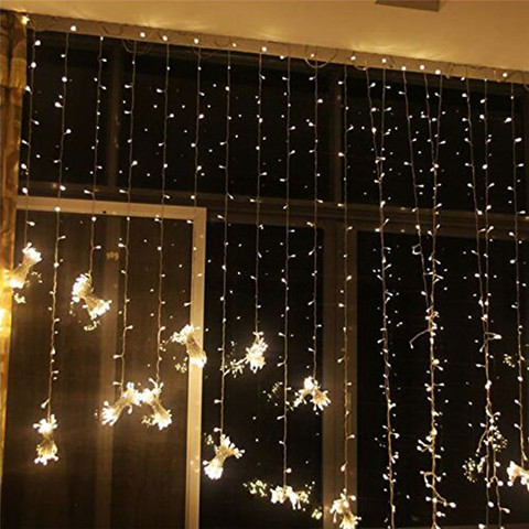 Free Shipping Outdoor Waterproof 3*3m 300led LED Curtain Icicle String Light led light lighting Wedding Christmas Holiday Window ► Photo 1/6