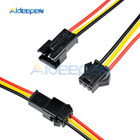 10 Pairs 10CM/15CM/30CM JST SM 3 Pin 3 Pins Connector Plug Male To Female Wire Connectors Cable 3mm for LED Strips Lamp Driver ► Photo 1/6