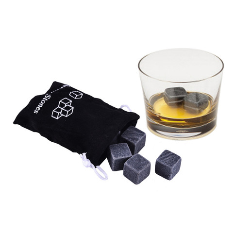 Natural Granite Whiskey Stones Sipping Ice Cube Whisky Stone Wine Rocks Cooler Wedding Gift Favor Christmas Bar ► Photo 1/6